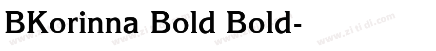 BKorinna Bold Bold字体转换